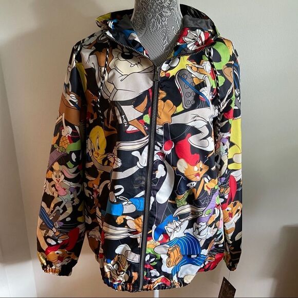 Looney Tunes X Members Only character pattern windbreaker jacket - NWT - Picture 2 of 16